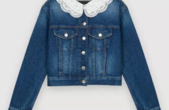 NEW Maje Denim Jacket in Blue SZ 36   #SJ1049