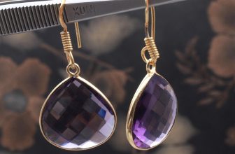 Purple Amethyst Gemstone Drops Earring Handmade 925 Sterling Silver Jewelry