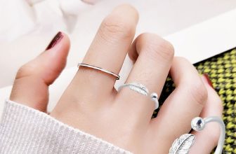 Pure 925 Sterling Silver Feather Ring Vintage Statement Leaf Open Band Jewelry