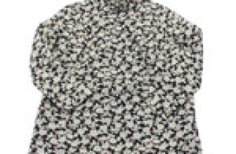 Bonpoint Girls Long Sleeve Crew Neck Floral Shift Dress Black White Size 8