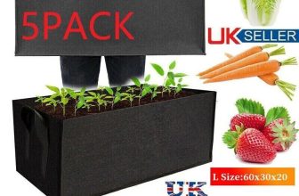 5X Large Plant Grow Bags Potato Fruit Vegetable Garden Planter Growing Bag Black