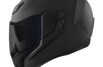 Icon Airflite Dark Motorcycle Motorbike Helmet – Rubatone Matt Black