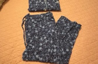 Lauren Ralph Lauren Floral Pajama 2-Piece Set PJ Size XL Blue