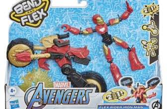 Marvel Bend & Flex Flex Rider Iron Man Action Figure and 2-in-1 Motorcycle