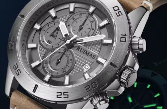 RUIMAS Chronograph Quartz Watches Men Luxury Leather Strap Chronograph Watch Men