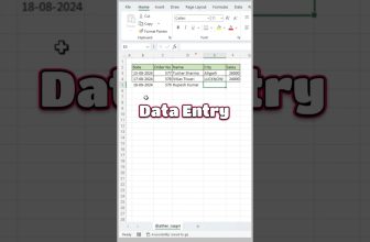 Data entry work in excel l always use this smart way to do data entry work #excelshorts #ytshorts