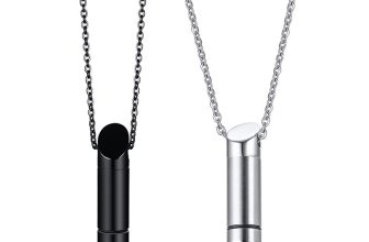 Mens Steel Keepsake Memorial Urn Pendant Necklace Cremation Jewelry for Ashes