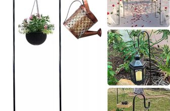 2/4X Garden Shepherd Crook Hooks For Border Bird SolarLight Lantern Feeder Metal