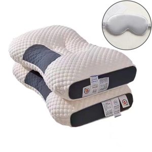 Pack of 2 Bed Pillows for Sleeping Shoulder Pain Relief Ergonomic Neck Pillow