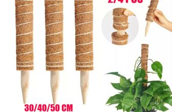4x Moss Poles Extendable Coco Coir Poles Totem Poles Garden House Plant Support