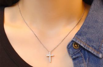 Stunning Crystal Cross Pendant Necklace 925 Sterling Silver Women Girls Gift UK