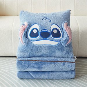 Stitch 2 in 1 blanket pillow – soft throw winter blanket, lilo and stitch gift