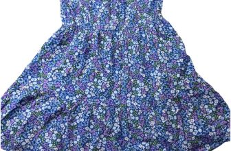 Cat & Jack Dress Girls Size 8 Multicolor Floral Elastic Neckline Fit And Flare