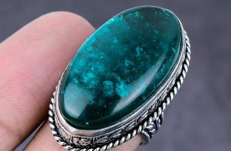 Natural Blue Amber Gemstone Handmade 925 Sterling Silver Ring Size 8 Gift U479