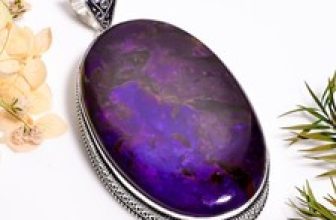 Rock Calcy Gemstone Vintage Handmade Jewelry.925 Silver Pendant 3.1″ MR11924