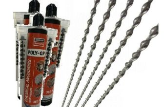 Wykamol 6mm x 1000mm Helical Mortar Crack Stitching Bars Stainless Steel Kits