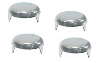 SILVER FURNITURE GLIDES Metal Glide Dome Knock In Table Chair Leg Feet UK