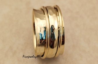 Solid 925 Sterling Silver Band Spinner Ring Meditation Statement Jewelry TGB22