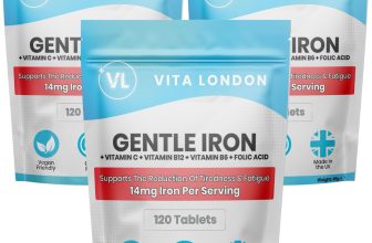 Gentle Iron & Vitamin C, B12, B6, Folic Acid Energy Tablets (Not Capsules) Vegan