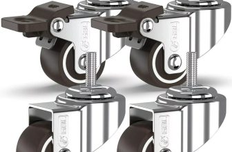 4 X Heavy Duty Castor Wheels 25mm Brakes M6x15mm Bolt 40kg Caster for Furniture