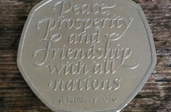 Very Rare (Brexit) 50p Coin Peace Prosperity And Friendship With All Nations