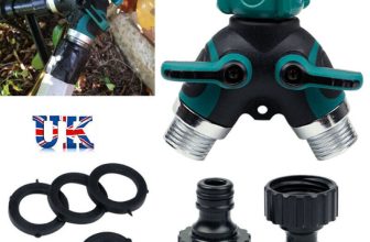 Garden Hose Splitter, 2 Way Hose Tap Connector, Outdoor Double Y Valve Water Tap