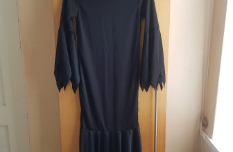 Girl Halloween Black Dress Size M 8-10 #x