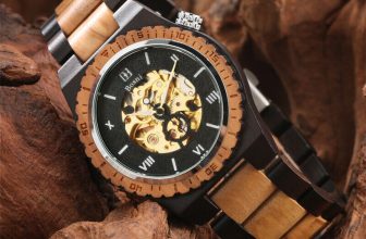 Luxury Skeleton Natural Wood Watch Automatic Mechanical Wooden Bracelet reloj