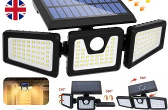 74 LED Solar Motion Sensor Light Outdoor Garden Wall Security Flooding Lamp