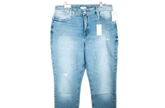 Good American Light Wash High Waisted Slim Straight Skinny Leg Jeans Size 12 31
