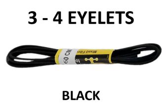 Grafters Black 60cm Thin Round Smart Dress Formal Shoe Laces For 3 – 4 Eyelets