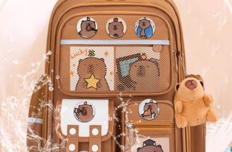 with Card Badge Doll Capybara Backpack Large Capacity Backpack  for Students