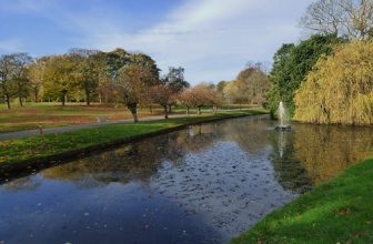 Autumn at Sefton Park in Liverpool, Merseyside, England – November 2015
