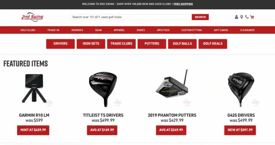 2nd swing golf clubs used golf equipment