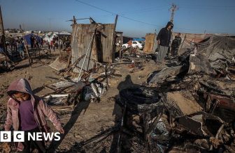 Israeli strikes kill Palestinians in tented area for displaced in Gaza