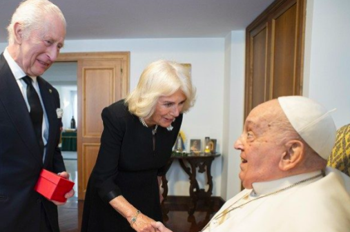 King Charles Queen Camilla Pope Francis 10th April 2025