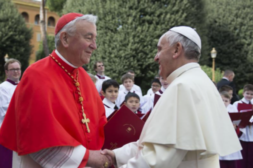 Cardinal Vincent Nichols with Pope Francis