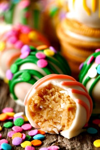 3 ingredient Easter recipes-Golden Oreo Easter Truffles