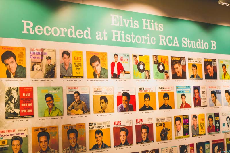 pictures of elvis on wall at Studio B Tour in Nashville