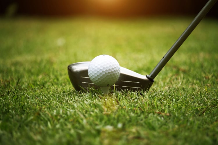 Hitting Hybrid Off a Tee