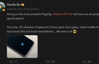 Honor GT Pro smartphone to feature 3D ultrasonic fingerprint sensor