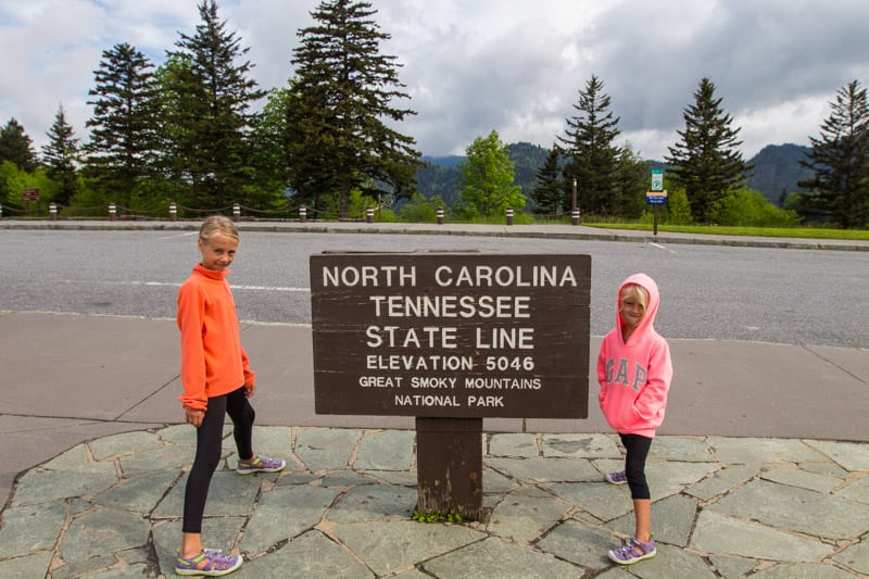 two girls on the tennessee north carolina border
