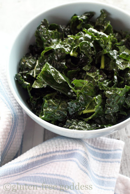 kale massaged with olive oil