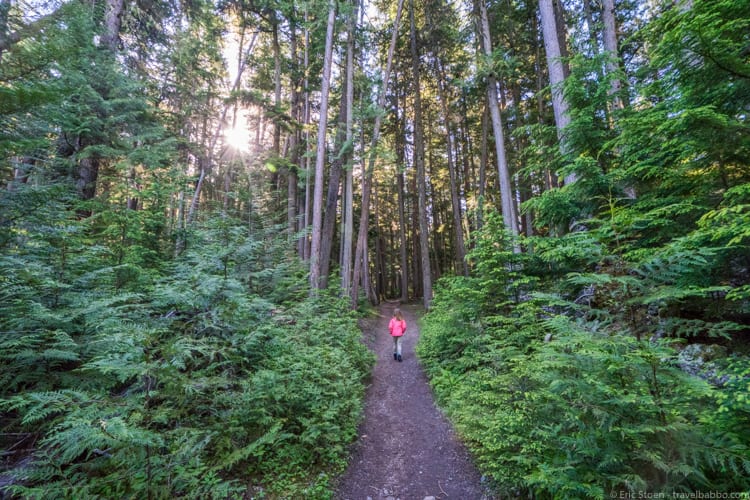 Hiking on Sperry Trail in Glacier National Park