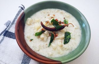 Vazhaithandu Mor Kootu Recipe (Tamil Nadu Style Banana Stem Recipe) by Archana’s Kitchen