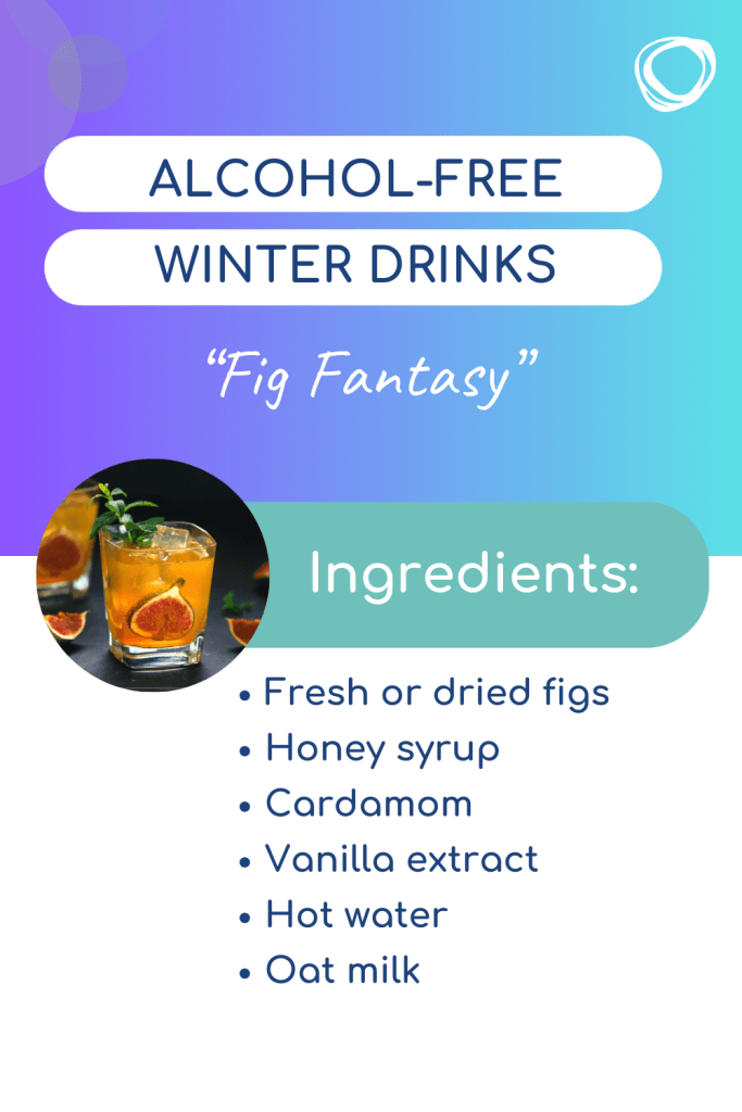 alcohol-free winter drinks - ingredient list to make a fig fantasy