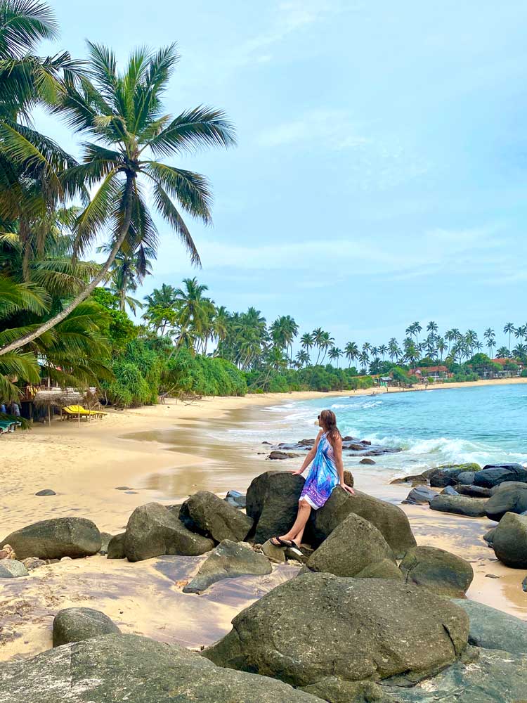 anna on the beach in south sri lanka