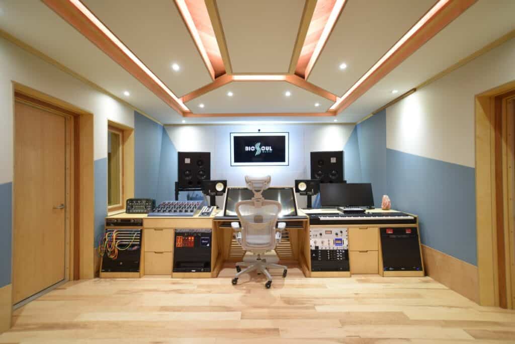 bright recording studio