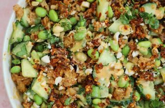 Crispy Rice Salad Recipe with Satay Dressing {Gluten Free}