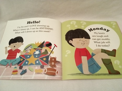 Dress-up Jobs Shoes book page image one